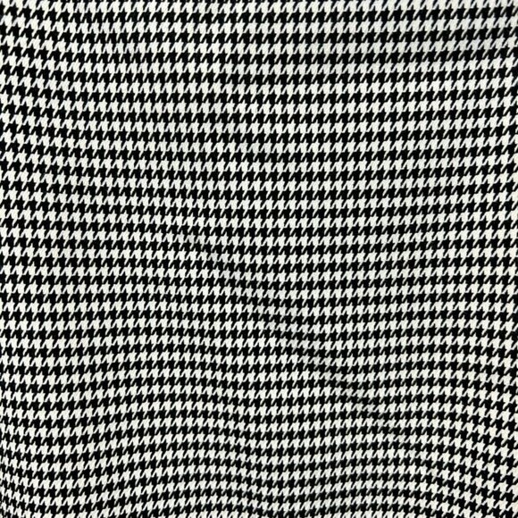 H&m Sheath Dress Women's 8 Black White Houndstooth Stretch Knee Length Zip - Picture 7 of 11